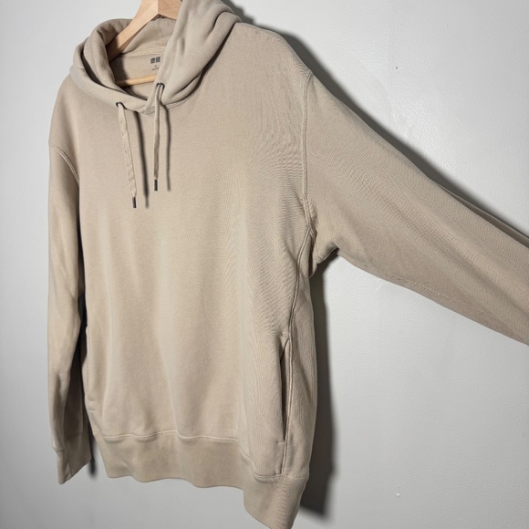 Uniqlo Sweat Pullover Cotton Hoodie in Beige Sz XL - Picture 5 of 7